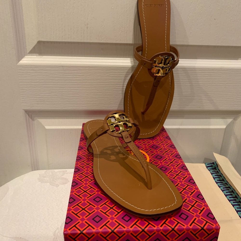 Tory Burch Mini Miller Leather Thong